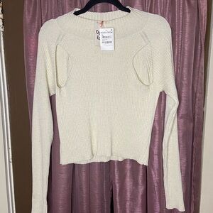 NWT Elegant Cream Sweater Open Edit for Nordstrom